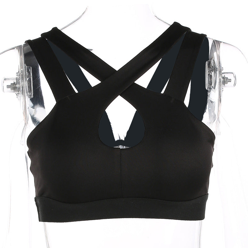 Lunéa Sujetador Deportivo Halter Tiras Push Up Relleno Extraíble Mujer