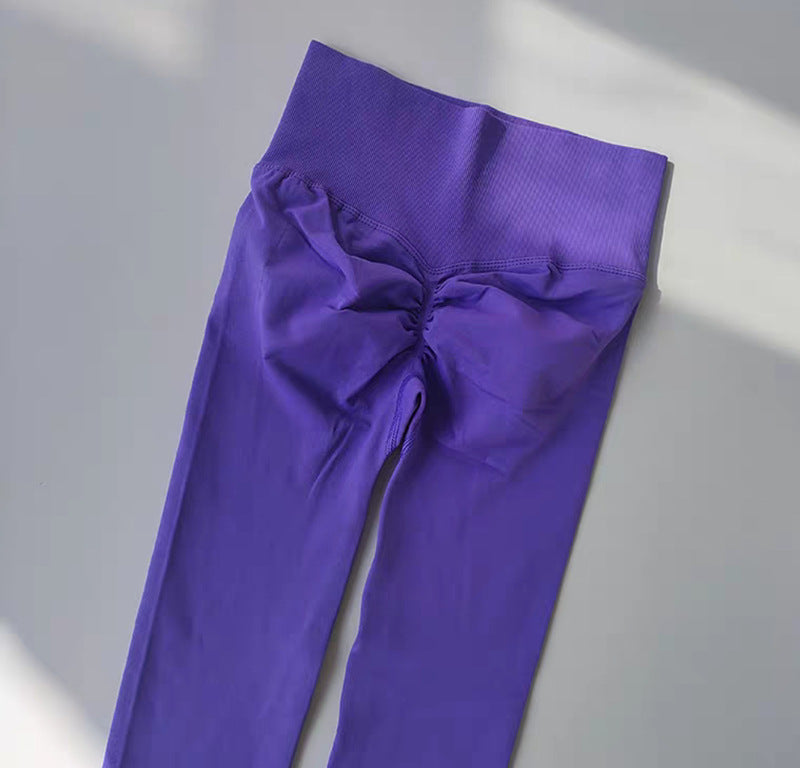 High-waisted and hip-lifting fitness pants, high-elasticity quick-drying tight Pilates slimming yoga pants for outerwear