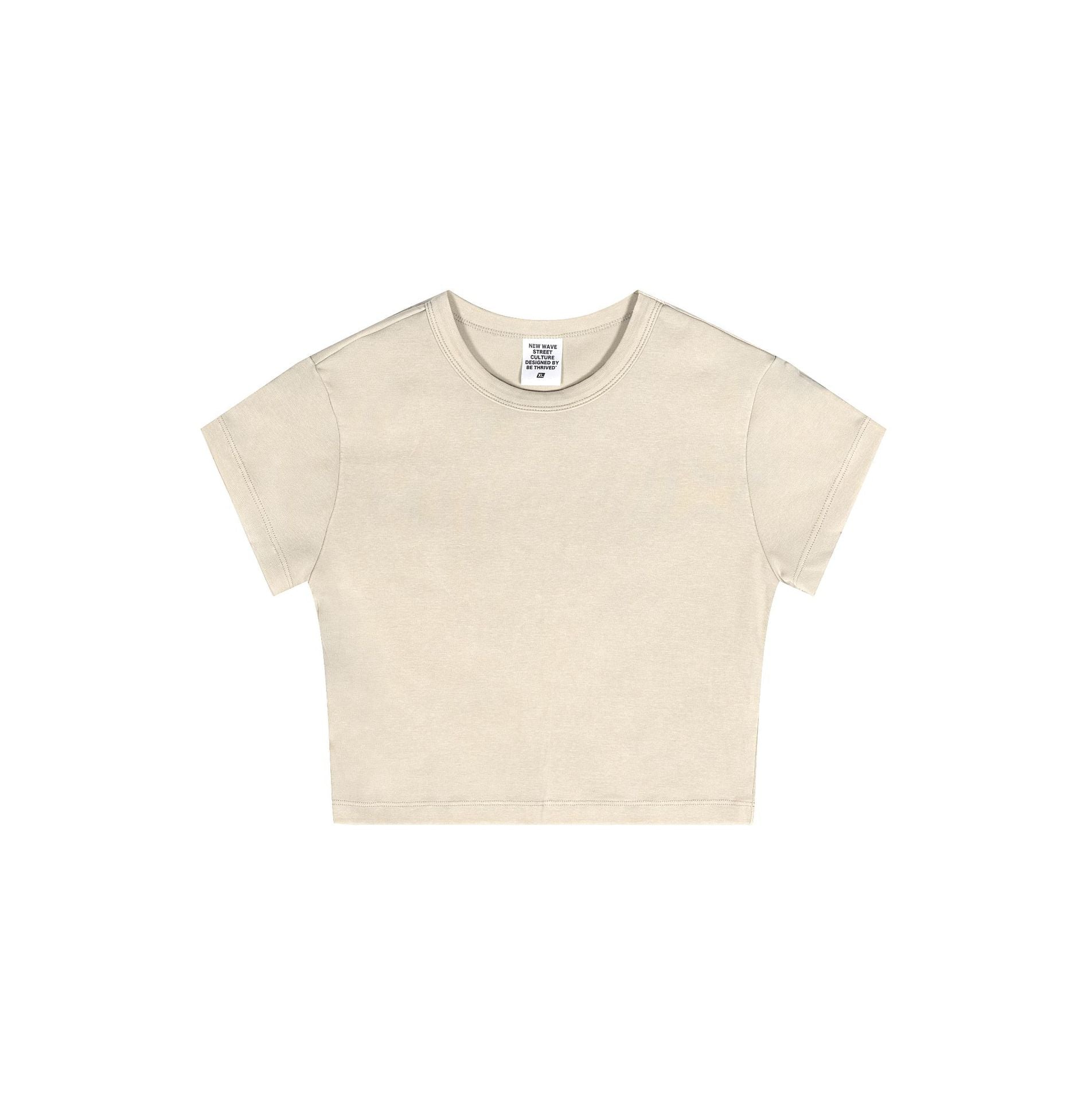 Lunéa Camiseta Crop Slim Manga Corta Mujer Estilo Urbano
