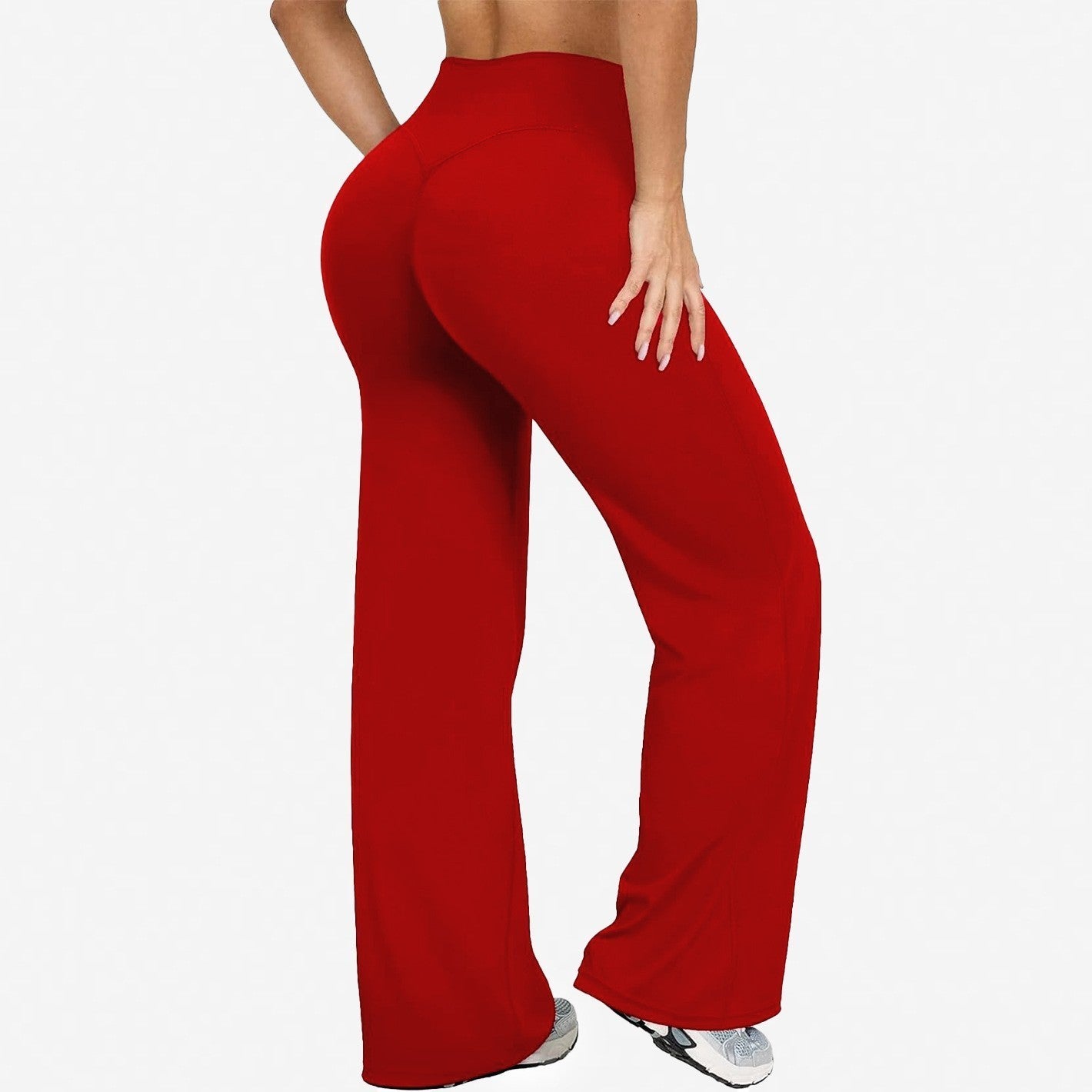 TK straight-leg loose, hip-lifting and slimming casual yoga wide-leg long pants for women