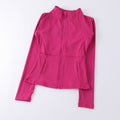 Yoga wear, women's stand-up collar zipper jacket, slimming, sun-protective, long-sleeved high-end running and fitness top