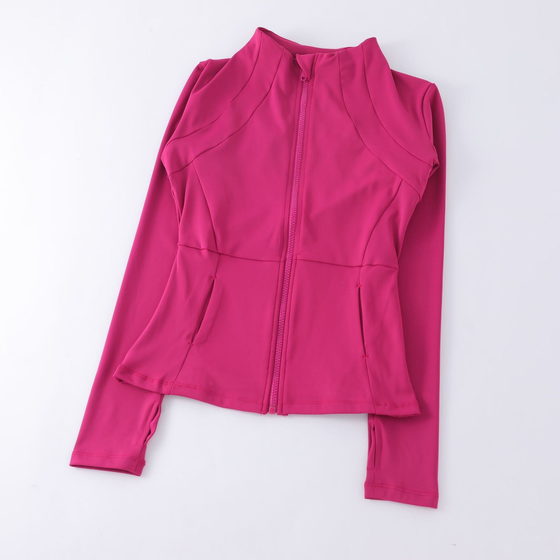 Yoga wear, women's stand-up collar zipper jacket, slimming, sun-protective, long-sleeved high-end running and fitness top