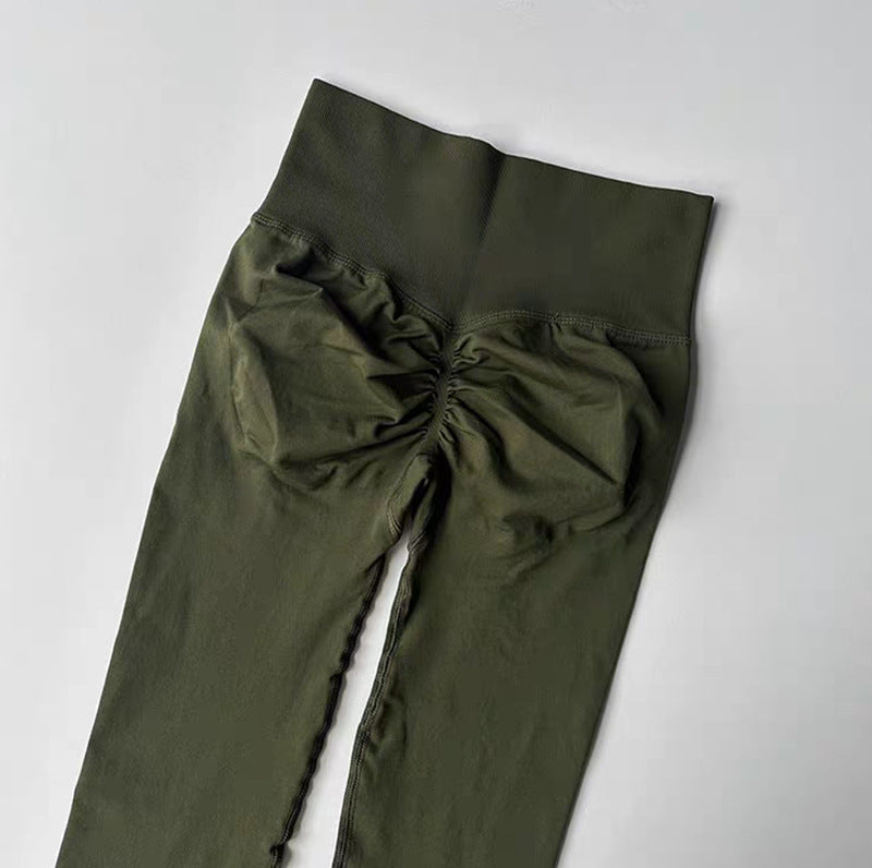 High-waisted and hip-lifting fitness pants, high-elasticity quick-drying tight Pilates slimming yoga pants for outerwear