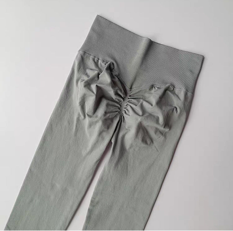 High-waisted and hip-lifting fitness pants, high-elasticity quick-drying tight Pilates slimming yoga pants for outerwear