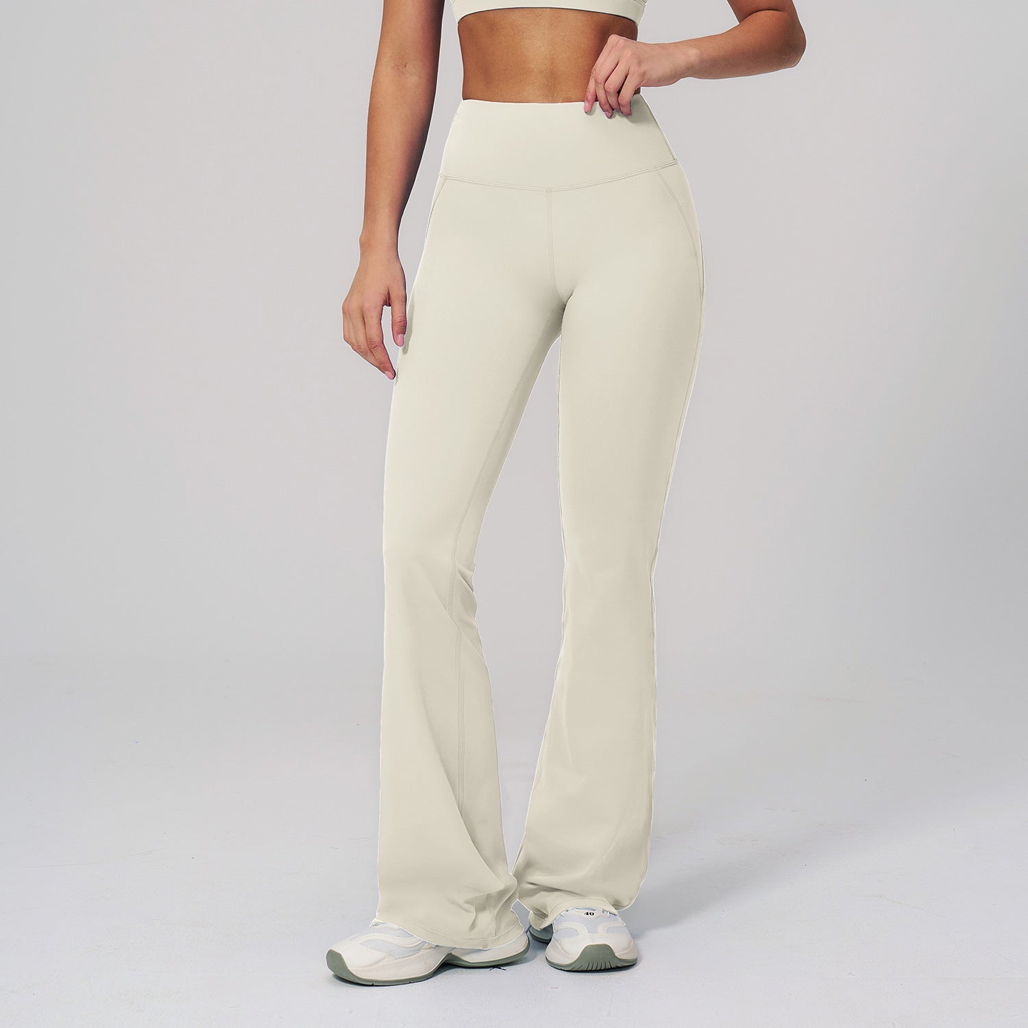 Lunéa Pantalón Largo Acampanado Mujer Cintura Alta Levanta Glúteos Yoga Fitness