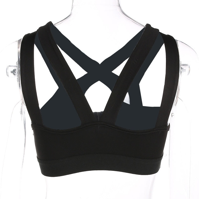 Lunéa Sujetador Deportivo Halter Tiras Push Up Relleno Extraíble Mujer
