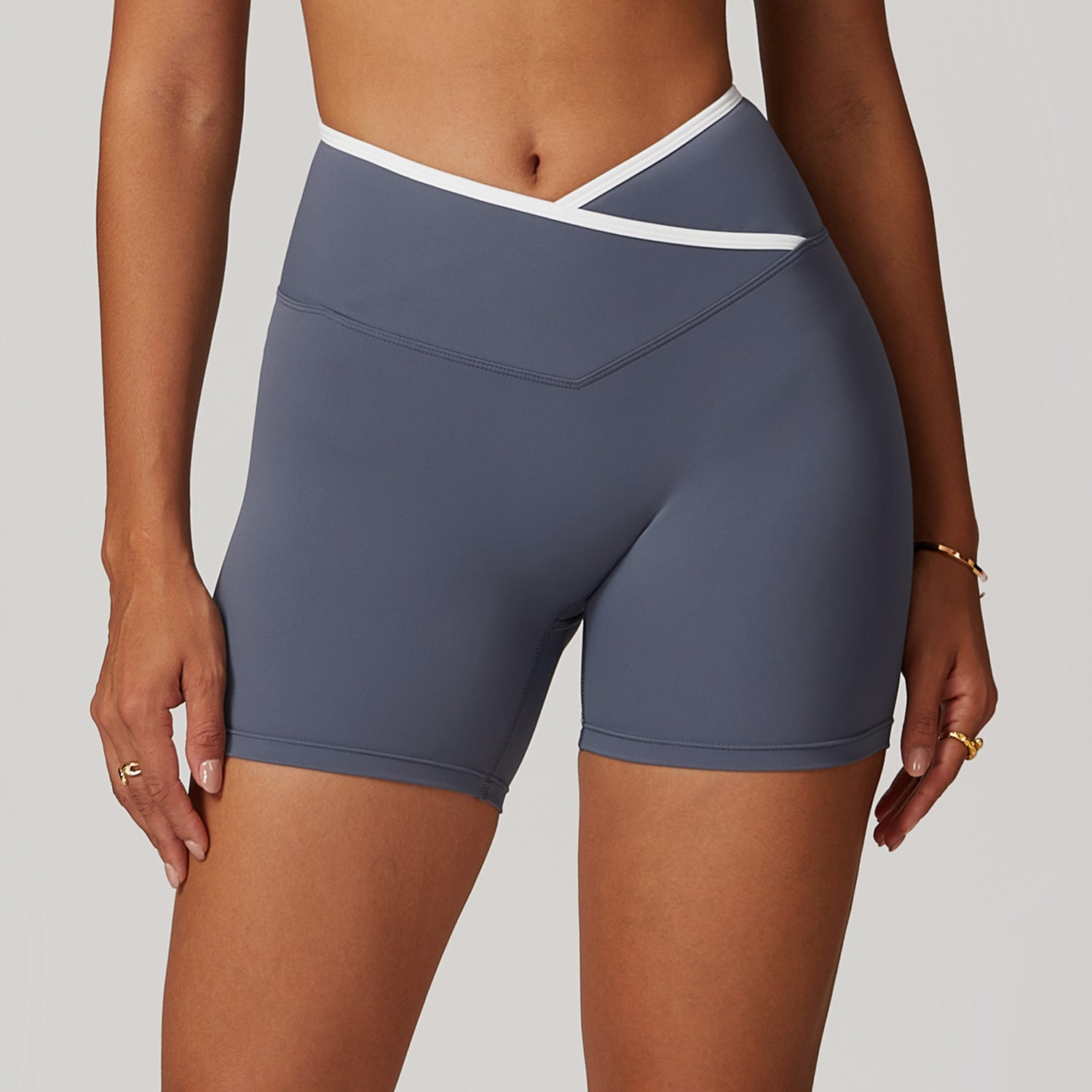 Lunéa Shorts Yoga Mujer Cruzados Cintura Alta Levanta Glúteos