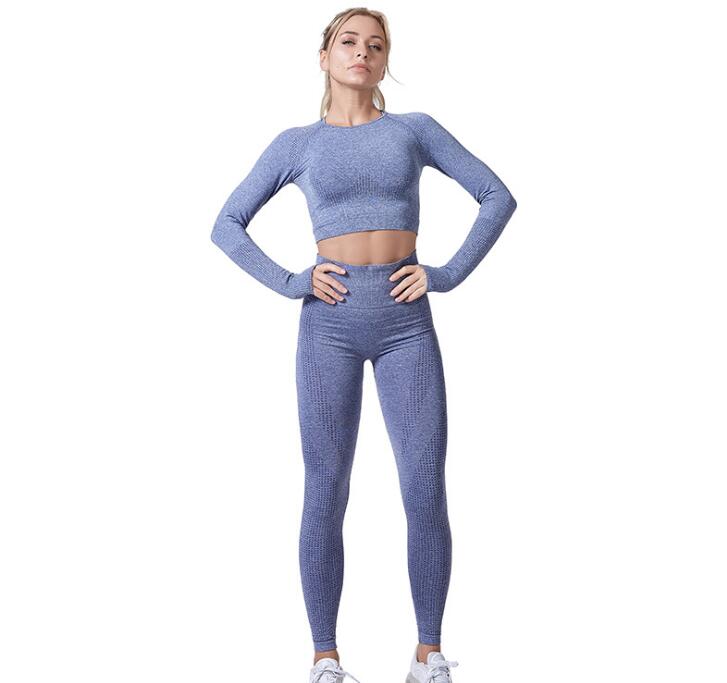 Lunéa Conjunto Yoga Sin Costuras Mujer Leggings Top Segunda Piel Gym Fitness