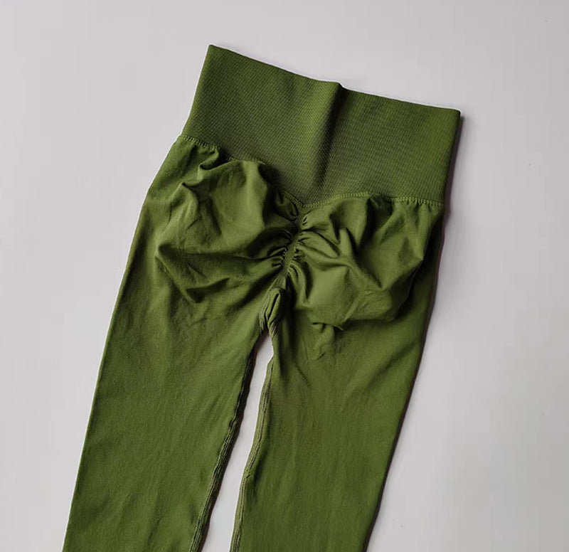 High-waisted and hip-lifting fitness pants, high-elasticity quick-drying tight Pilates slimming yoga pants for outerwear
