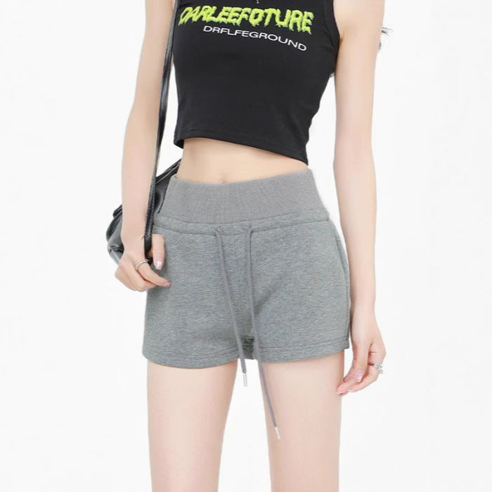Lunéa Shorts Casuales Deportivos Mujer Tiro Bajo Slim Fit Gym Yoga Diario