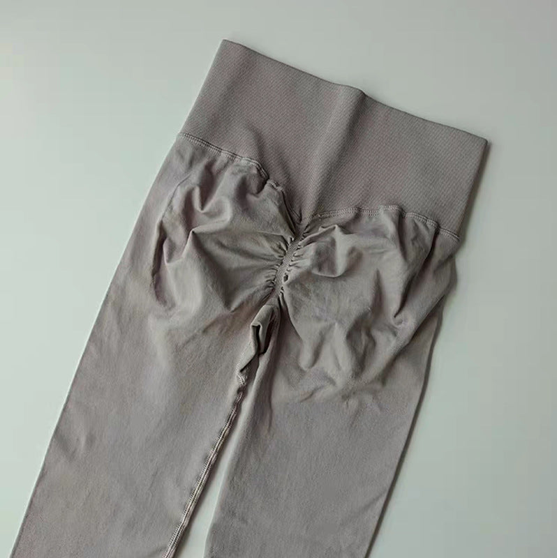 High-waisted and hip-lifting fitness pants, high-elasticity quick-drying tight Pilates slimming yoga pants for outerwear