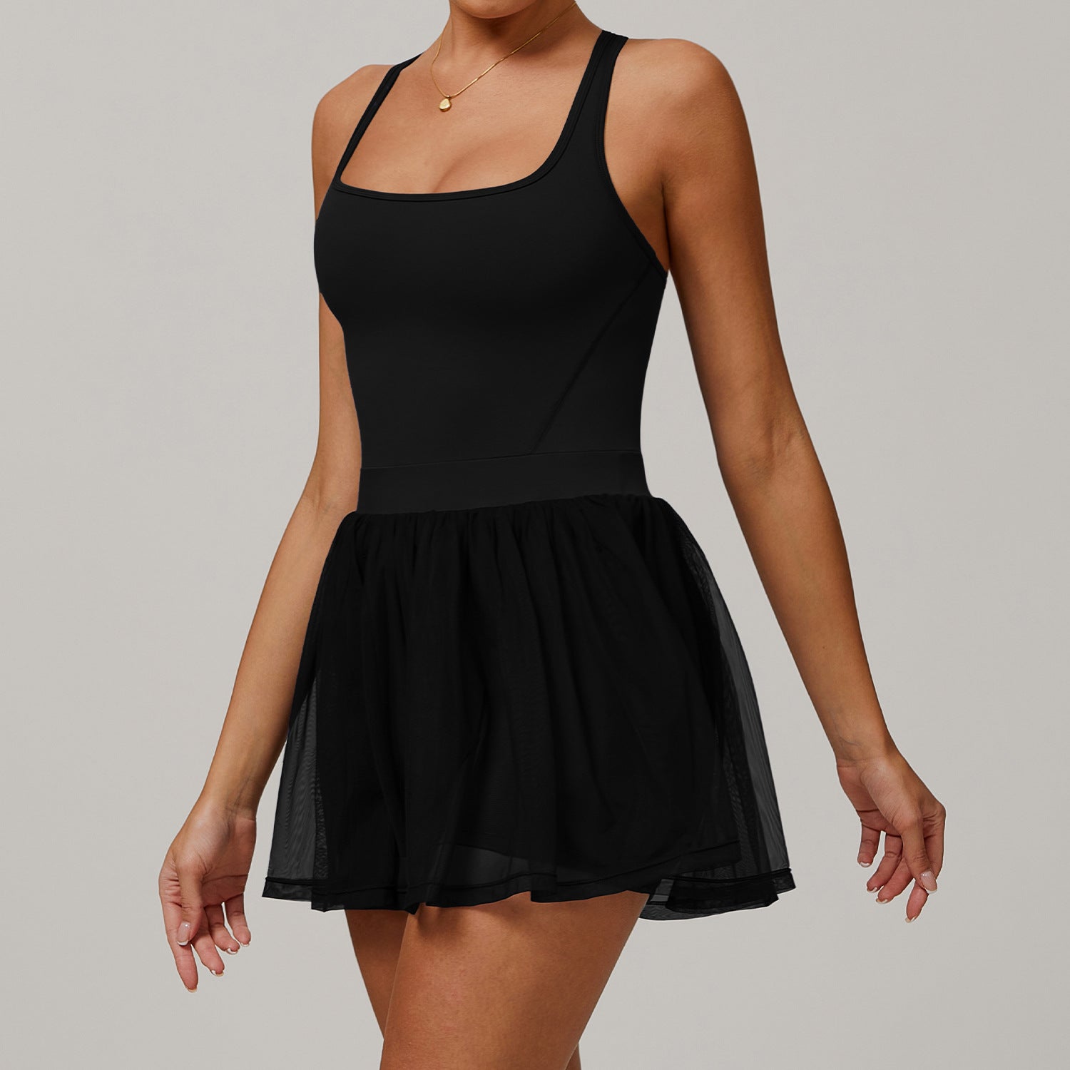 Lunéa Vestido Deportivo Mujer Doble Capa Malla Transpirable Antimovimiento Tejido Reciclado Running Tenis