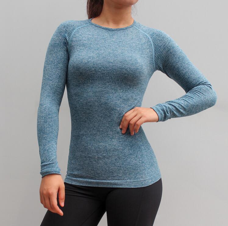 Lunéa Top Manga Larga Sin Costuras Mujer Segunda Piel Alta Elasticidad Gym Yoga Fitness