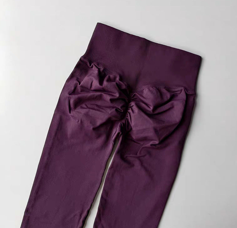 High-waisted and hip-lifting fitness pants, high-elasticity quick-drying tight Pilates slimming yoga pants for outerwear
