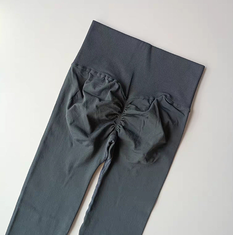 High-waisted and hip-lifting fitness pants, high-elasticity quick-drying tight Pilates slimming yoga pants for outerwear