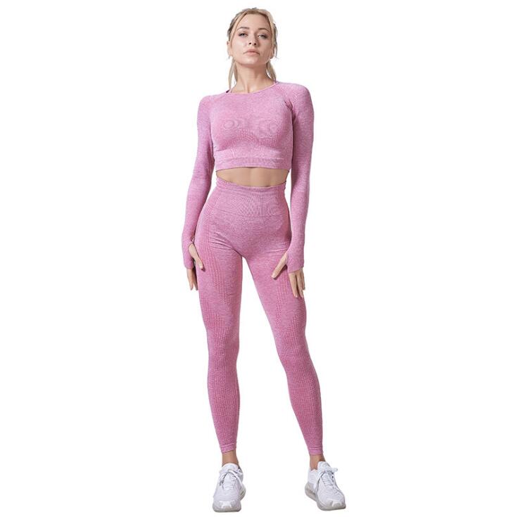 Lunéa Conjunto Yoga Sin Costuras Mujer Leggings Top Segunda Piel Gym Fitness