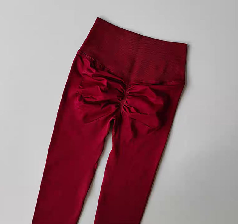 High-waisted and hip-lifting fitness pants, high-elasticity quick-drying tight Pilates slimming yoga pants for outerwear
