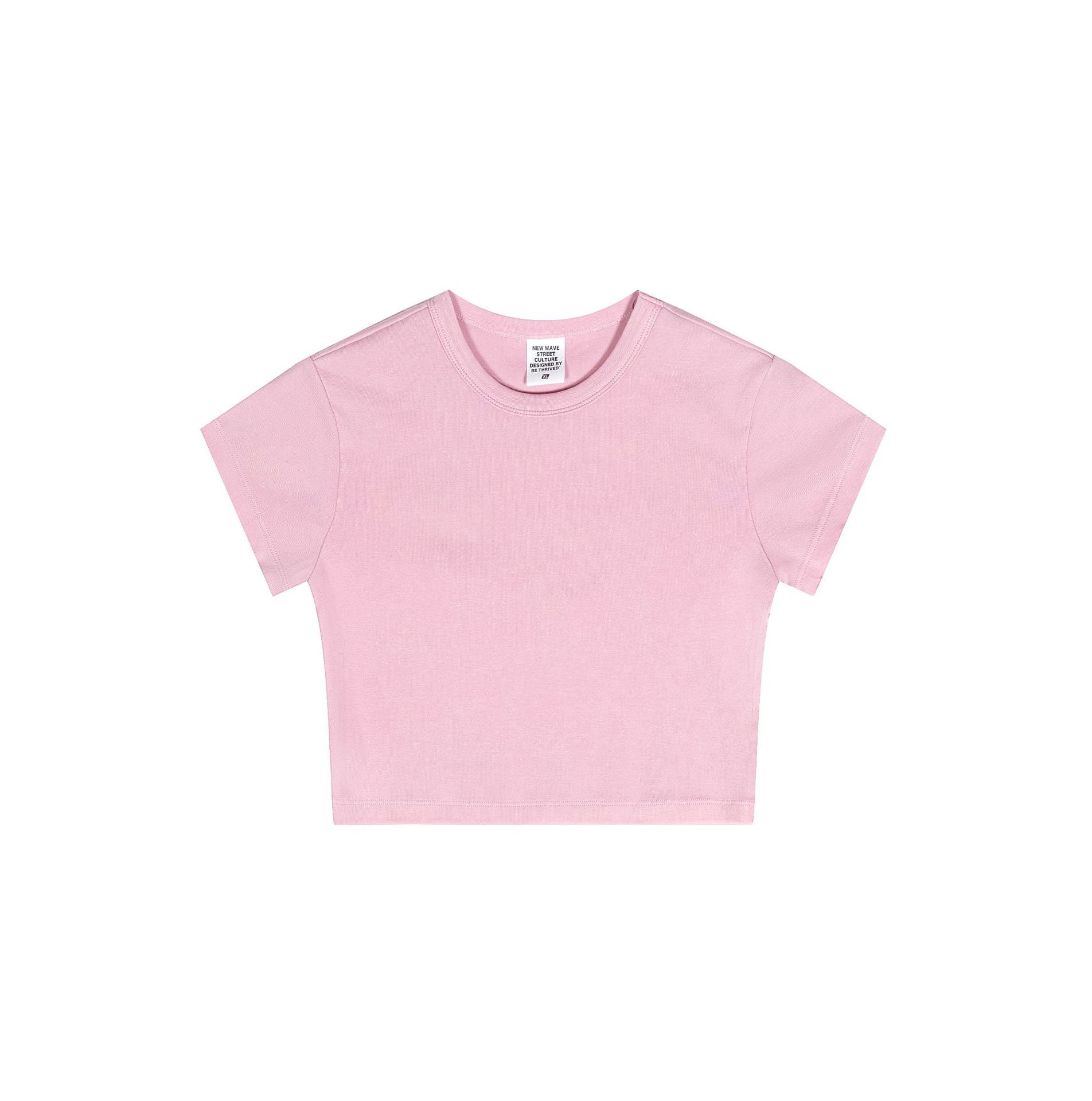 Lunéa Camiseta Crop Slim Manga Corta Mujer Estilo Urbano