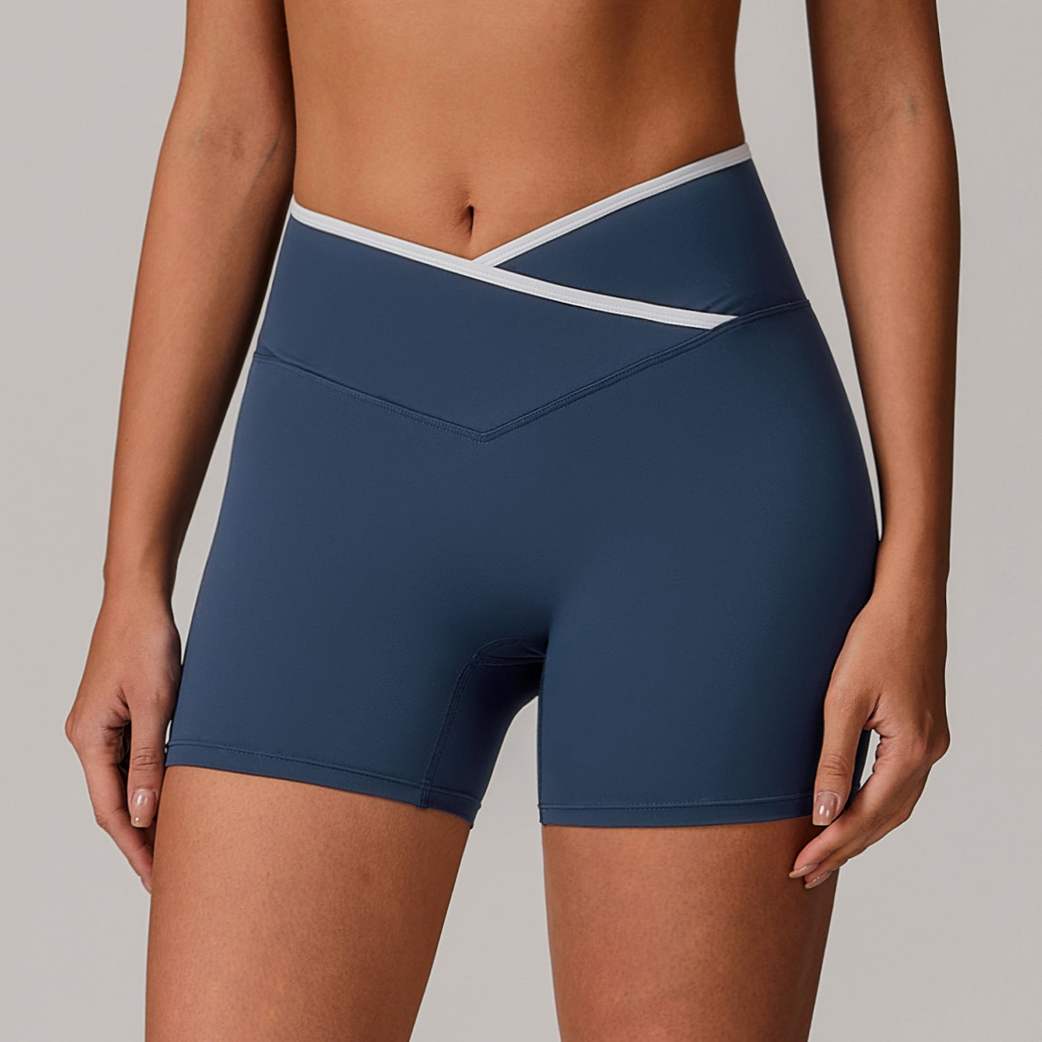 Lunéa Shorts Yoga Mujer Cruzados Cintura Alta Levanta Glúteos