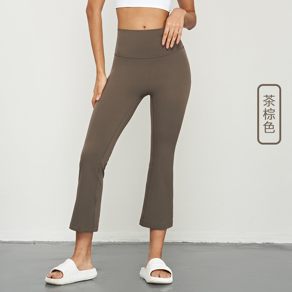 Yoga pants, women's one-piece high-waisted flared pants, outdoor casual wide-leg pants