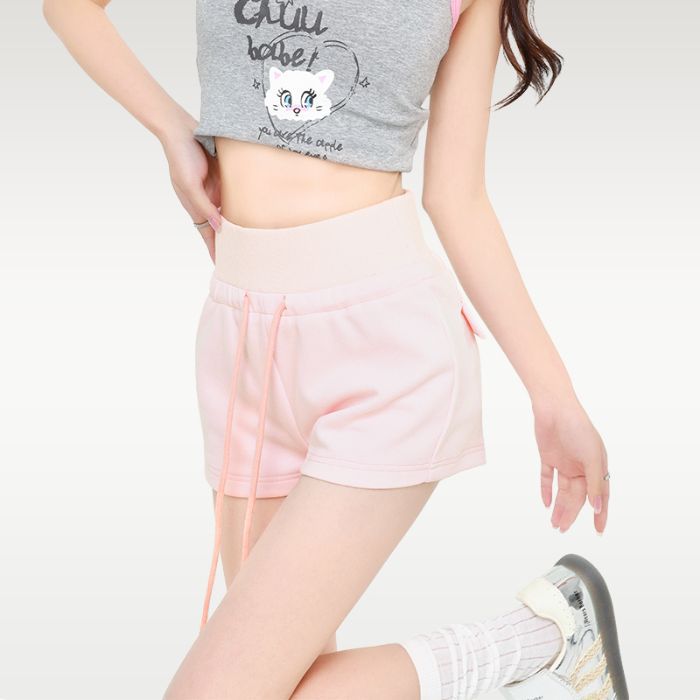 Lunéa Shorts Casuales Deportivos Mujer Tiro Bajo Slim Fit Gym Yoga Diario