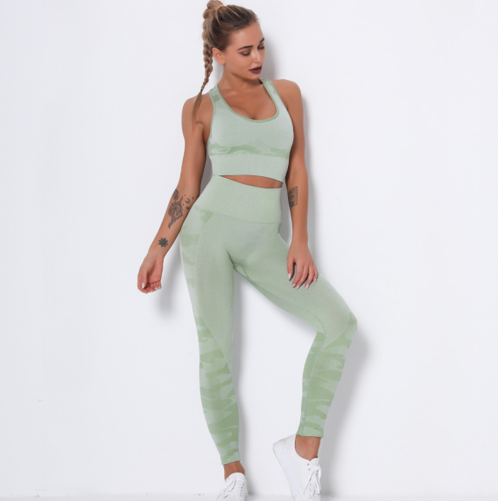 Lunéa Conjunto Deportivo Mujer 2 Piezas Top Mallas Alta Elasticidad Yoga Running Fitness