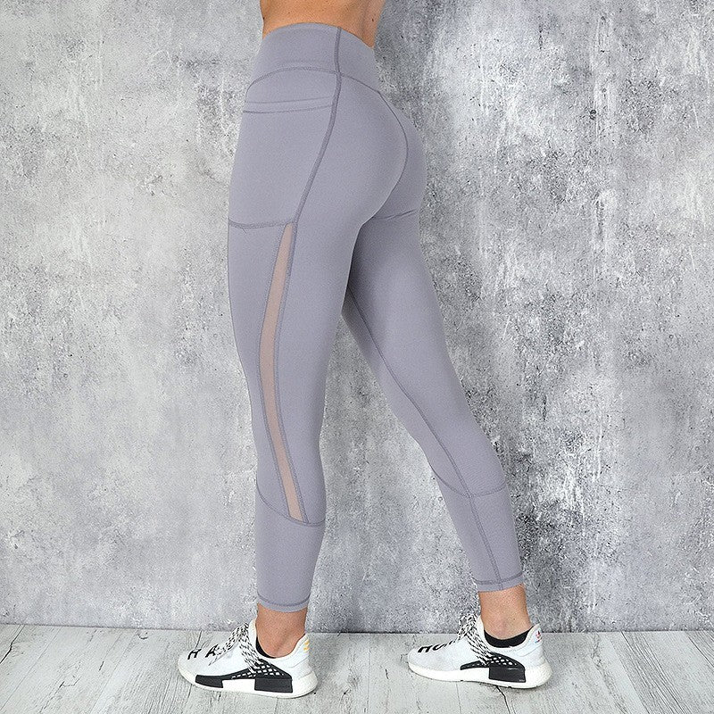 Lunéa Leggings Yoga Mujer Tiro Alto Malla Transpirable Bolsillo Lateral