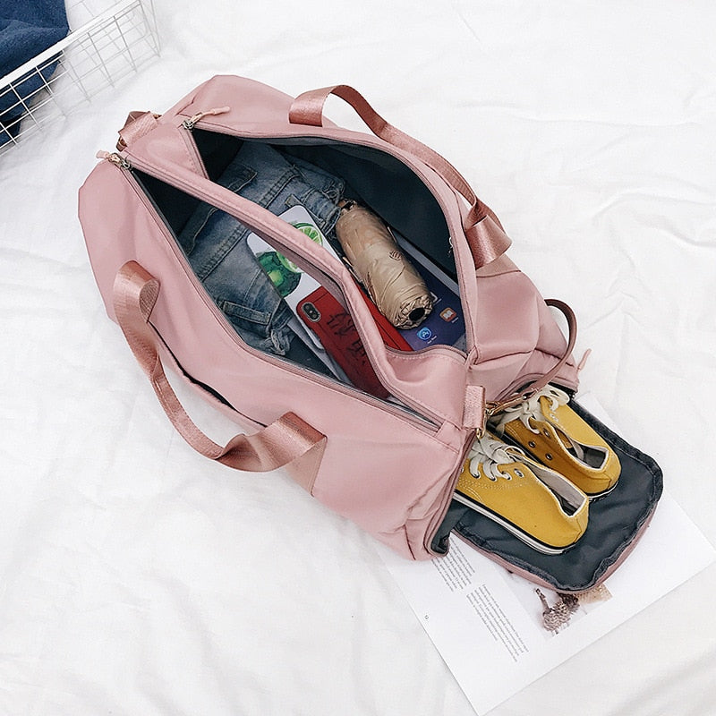 Lunéa Bolsa Deporte Mujer Impermeable Nylon Compartimento Zapatillas
