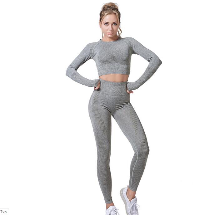 Lunéa Conjunto Yoga Sin Costuras Mujer Leggings Top Segunda Piel Gym Fitness