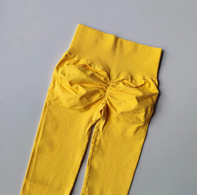 High-waisted and hip-lifting fitness pants, high-elasticity quick-drying tight Pilates slimming yoga pants for outerwear