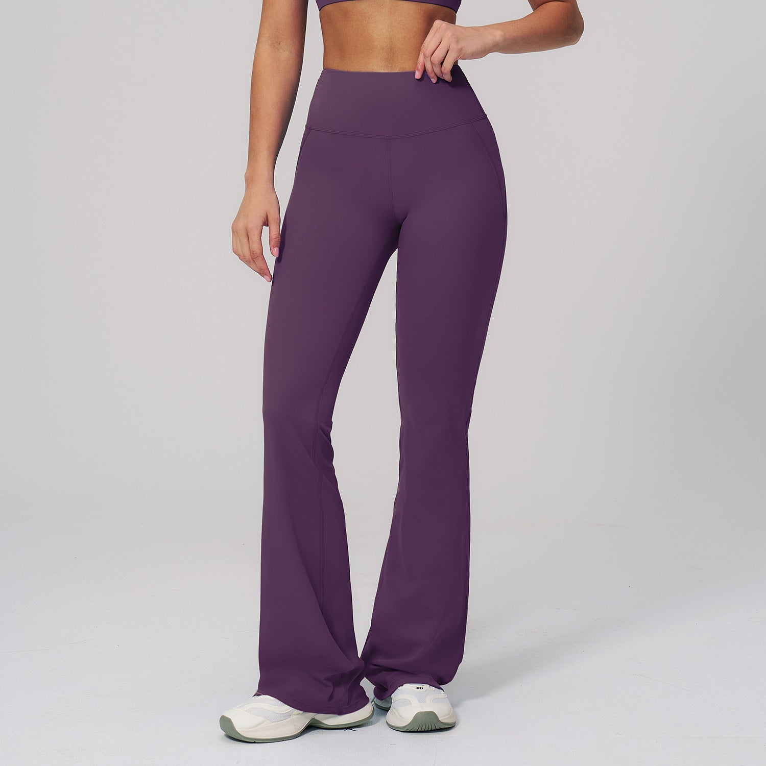 Lunéa Pantalón Largo Acampanado Mujer Cintura Alta Levanta Glúteos Yoga Fitness