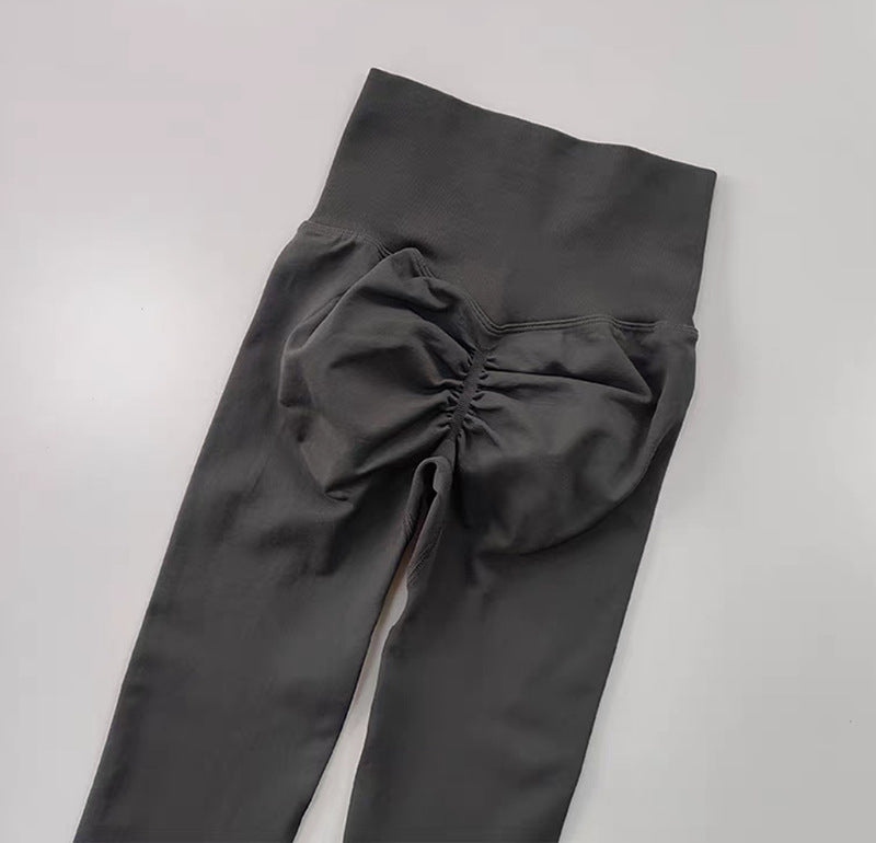 High-waisted and hip-lifting fitness pants, high-elasticity quick-drying tight Pilates slimming yoga pants for outerwear