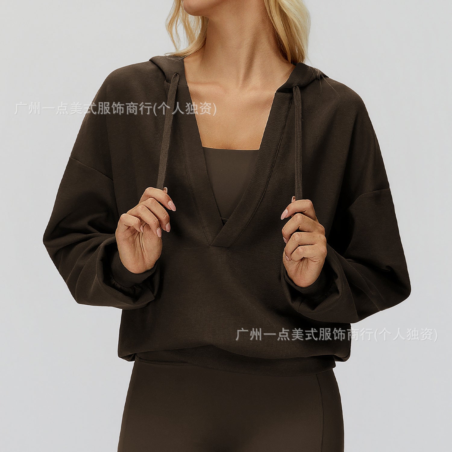 Lunéa Chaqueta Running Mujer Manga Larga Cuello V Holgada Exterior