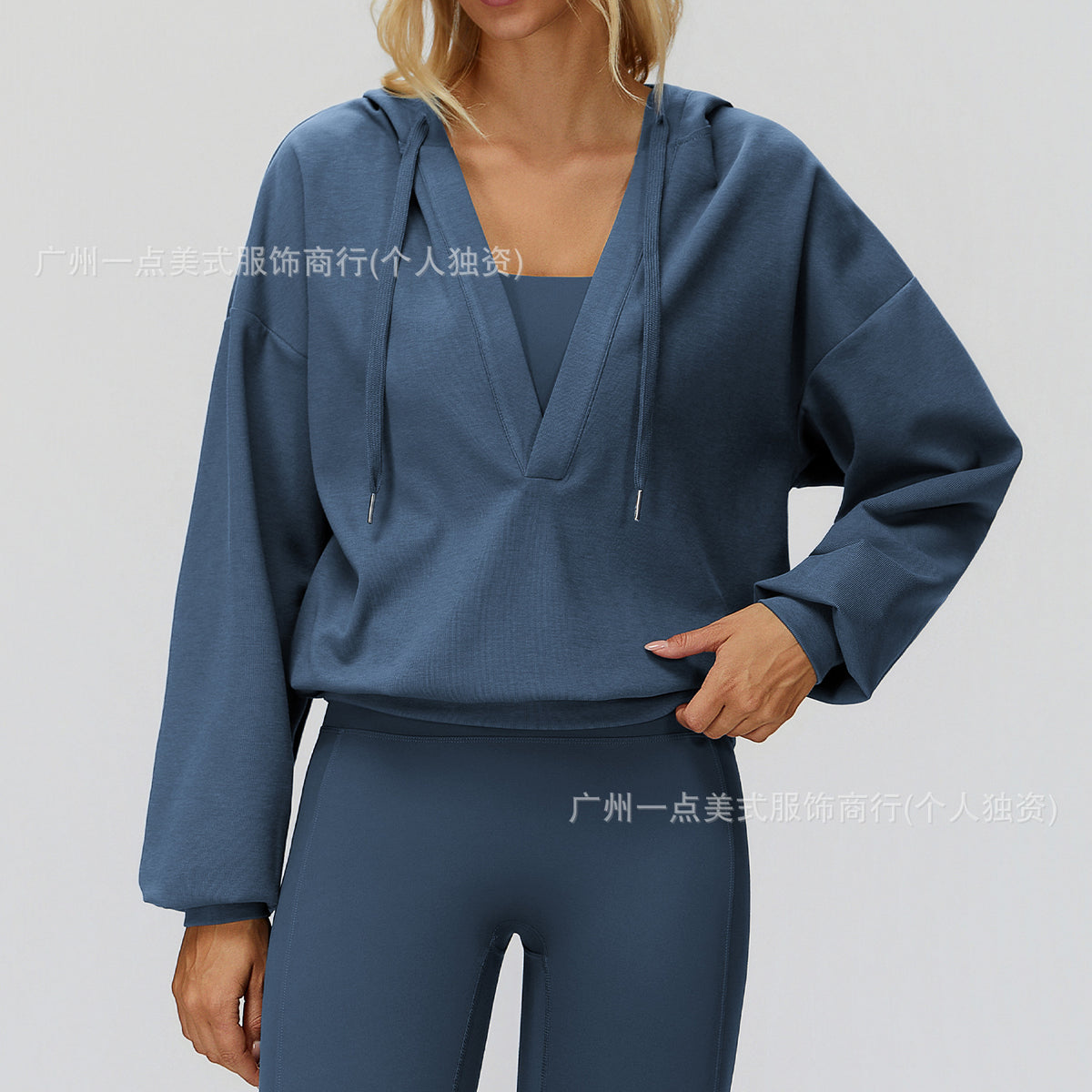 Lunéa Chaqueta Running Mujer Manga Larga Cuello V Holgada Exterior