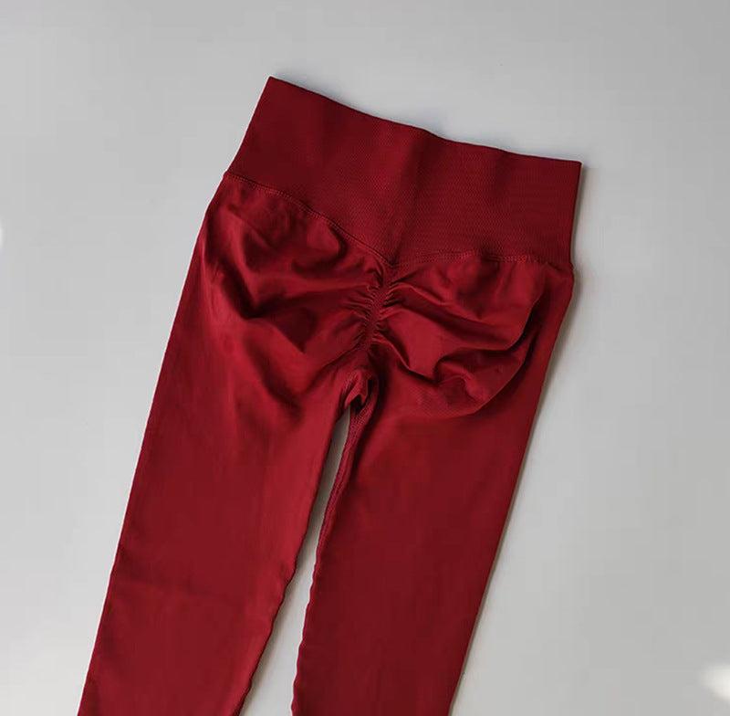 High-waisted and hip-lifting fitness pants, high-elasticity quick-drying tight Pilates slimming yoga pants for outerwear