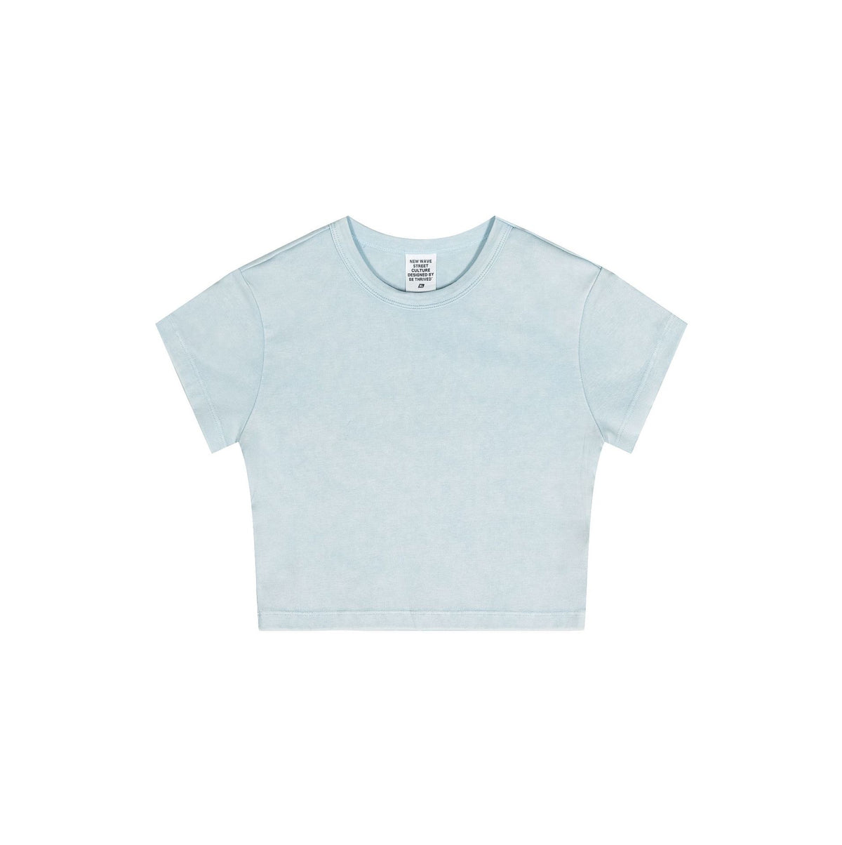 Lunéa Camiseta Crop Slim Manga Corta Mujer Estilo Urbano