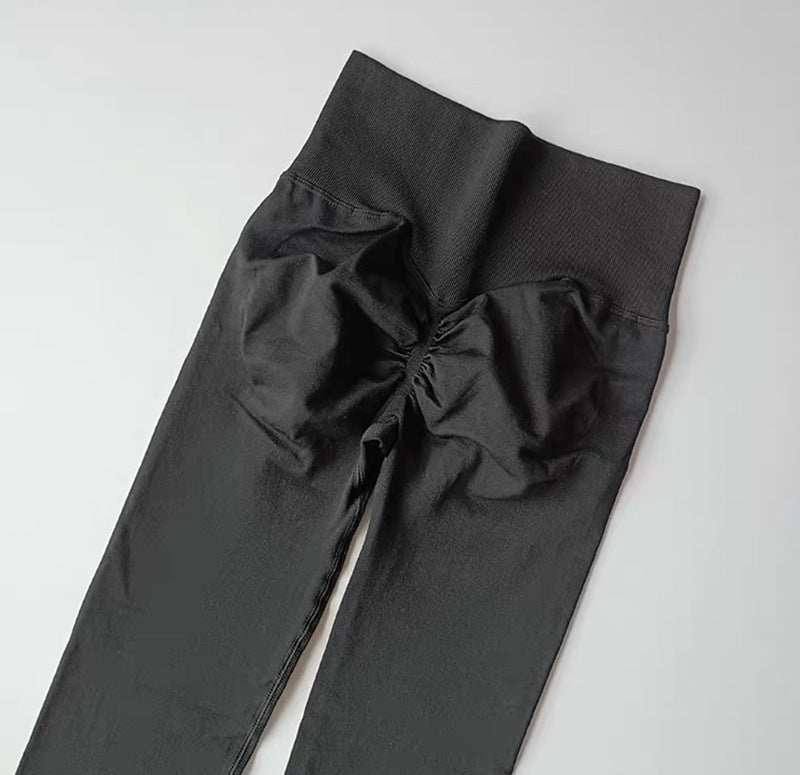 High-waisted and hip-lifting fitness pants, high-elasticity quick-drying tight Pilates slimming yoga pants for outerwear