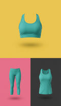 Teal sports bra