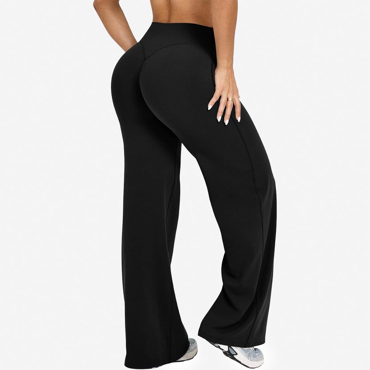 TK straight-leg loose, hip-lifting and slimming casual yoga wide-leg long pants for women