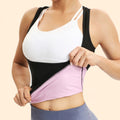 Ladies' sauna suit, sweat-inducing body shaping garment, fitness running vest, body shaping corset