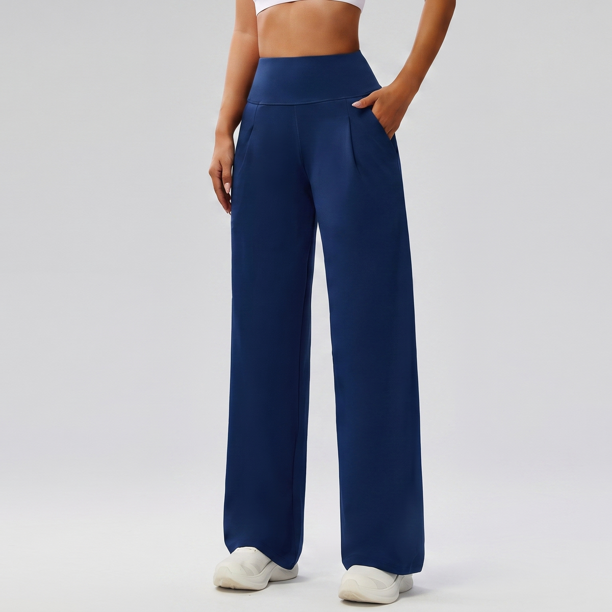 Lunéa Pantalón Ancho Tiro Alto Mujer Yoga Pilates Fluido