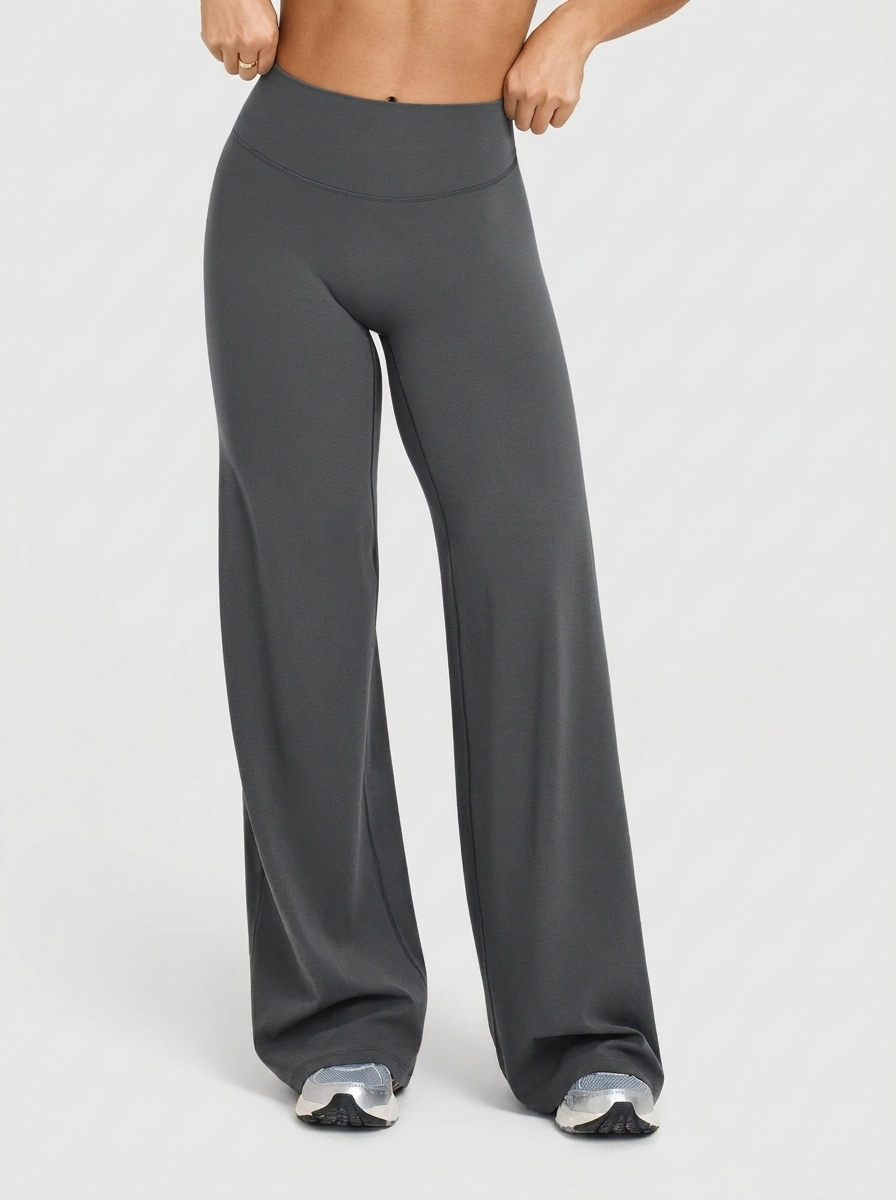 Lunéa Pantalón Ancho Moldeador Tiro Alto Mujer Yoga Fitness