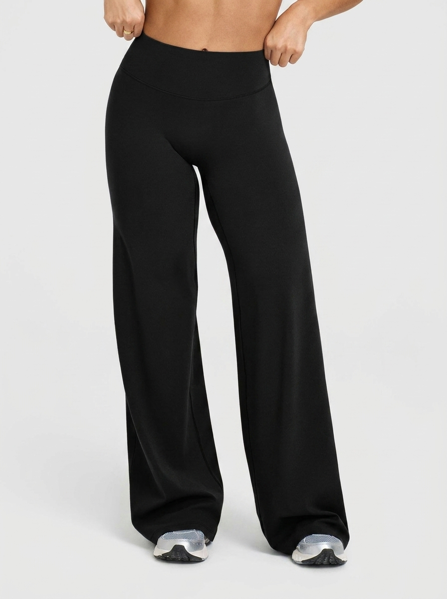 Lunéa Pantalón Ancho Moldeador Tiro Alto Mujer Yoga Fitness
