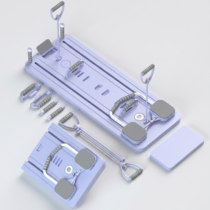 Lunéa Tabla Pilates Core Plegable Multifuncional Casa con Bandas Resistencia